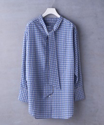 lautreamont BLEUBLANC | 前後2WAYギンガムチェックブラウス(シャツ/ブラウス)