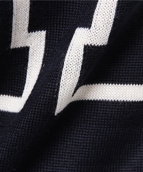 DISCOAT(ディスコート)の「【Discoat】Mロゴプルオーバー(ニット/セーター・レディース・オフホワイト/ネイビー・フリ-)」の10枚目の写真