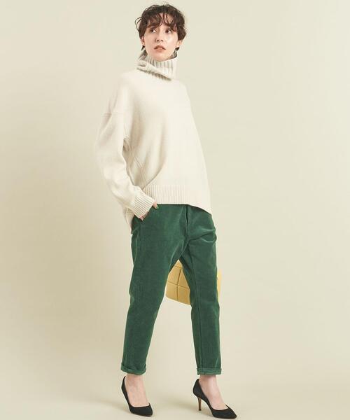 BEAUTY&YOUTH UNITED ARROWS(ビューティーアンドユースユナイテッドアローズ)の「【WEB限定】by ※11Wコーデュロイテーパードパンツ -ウォッシャブル- ∴(その他パンツ・レディース・オフホワイト/ダークグレー/ケリー/ライトブルー/ライラック・S/M/L)」の18枚目の写真