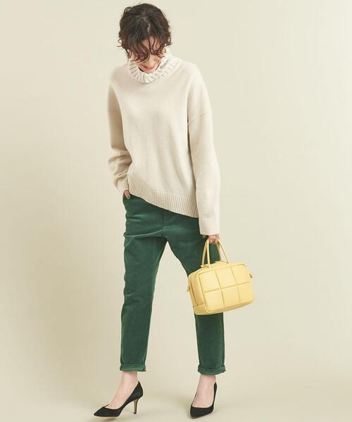 BEAUTY&YOUTH UNITED ARROWS(ビューティーアンドユースユナイテッドアローズ)の「【WEB限定】by ※11Wコーデュロイテーパードパンツ -ウォッシャブル- ∴(その他パンツ・レディース・オフホワイト/ダークグレー/ケリー/ライトブルー/ライラック・S/M/L)」の19枚目の写真