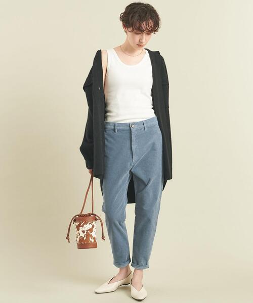 BEAUTY&YOUTH UNITED ARROWS(ビューティーアンドユースユナイテッドアローズ)の「【WEB限定】by ※11Wコーデュロイテーパードパンツ -ウォッシャブル- ∴(その他パンツ・レディース・オフホワイト/ダークグレー/ケリー/ライトブルー/ライラック・S/M/L)」の22枚目の写真