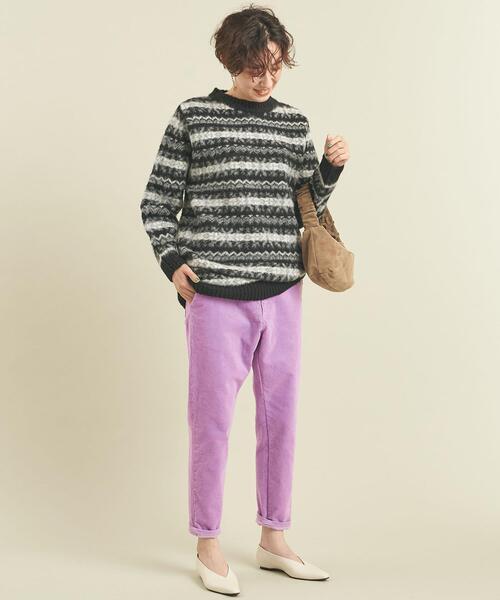 BEAUTY&YOUTH UNITED ARROWS(ビューティーアンドユースユナイテッドアローズ)の「【WEB限定】by ※11Wコーデュロイテーパードパンツ -ウォッシャブル- ∴(その他パンツ・レディース・ダークグレー/ライトブルー/ライラック/オフホワイト/ケリー・L/M/S)」の18枚目の写真