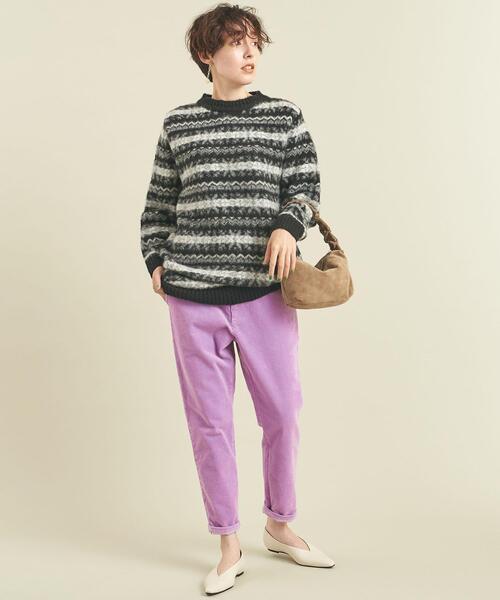 BEAUTY&YOUTH UNITED ARROWS(ビューティーアンドユースユナイテッドアローズ)の「【WEB限定】by ※11Wコーデュロイテーパードパンツ -ウォッシャブル- ∴(その他パンツ・レディース・ダークグレー/ライトブルー/ライラック/オフホワイト/ケリー・L/M/S)」の19枚目の写真