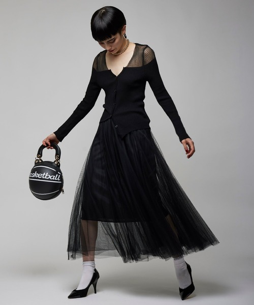 Narcissus（ナルシス）の「【Narcissus】チュールスカート（スカート・レディース・ホワイト/ブラック・FREE）」の2枚目の写真