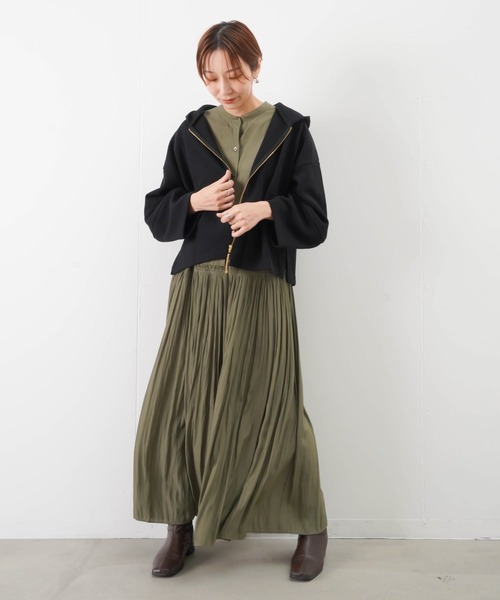 malla(マーラ)の「malla マーラ ブークレダンボールパーカー(パーカー・レディース・ライトグレー/ブラック/オレンジ・FREE)」の16枚目の写真