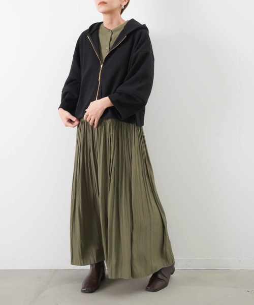 malla(マーラ)の「malla マーラ ブークレダンボールパーカー(パーカー・レディース・ライトグレー/ブラック/オレンジ・FREE)」の14枚目の写真