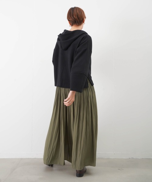 malla(マーラ)の「malla マーラ ブークレダンボールパーカー(パーカー・レディース・ライトグレー/ブラック/オレンジ・FREE)」の6枚目の写真