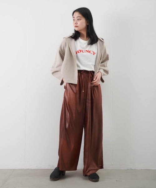 malla(マーラ)の「malla マーラ ブークレダンボールパーカー(パーカー・レディース・ライトグレー/ブラック/オレンジ・FREE)」の9枚目の写真