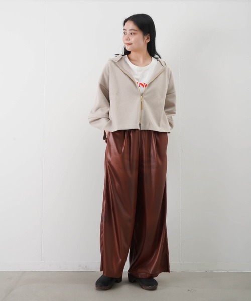 malla(マーラ)の「malla マーラ ブークレダンボールパーカー(パーカー・レディース・ライトグレー/ブラック/オレンジ・FREE)」の8枚目の写真