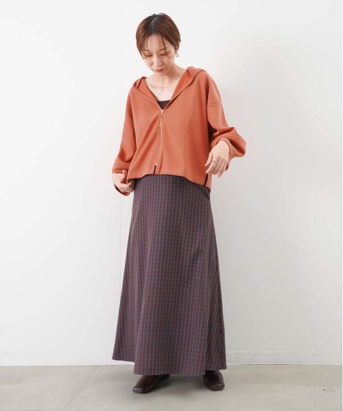 malla(マーラ)の「malla マーラ ブークレダンボールパーカー(パーカー・レディース・ライトグレー/ブラック/オレンジ・FREE)」の5枚目の写真