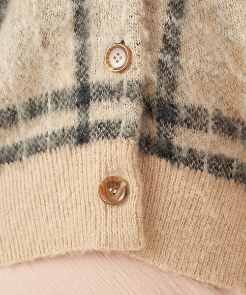 ROYAL PARTY（ロイヤルパーティー）の「シャギーニットアンサンブル（ニット/セーター・レディース・チェック/ブラック/ブルー・FREE）」の19枚目の写真