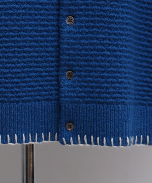 chambre de charme(シャンブルドゥシャーム)の「cdc ウール/ナイロン ブランケットステッチ プルオーバー(ニット/セーター・レディース・ブルー/ホワイト/レッド・FREE)」の7枚目の写真