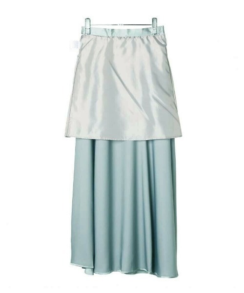 TRIANGLE PALETTE（トライアングルパレット）の「サテンロングスカート（スカート・レディース・ブルー/ベージュ/グレイッシュベージュ・FREE）」の20枚目の写真