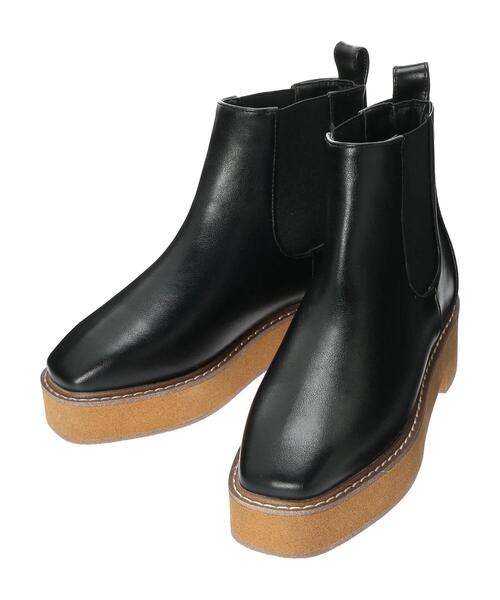 Green Parks(グリーンパークス)の「・minia サイドゴアブーツ*(ブーツ・レディース・ブラック・LL/S/M/L)」の12枚目の写真