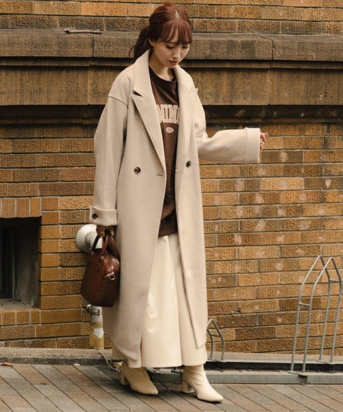 Ambre Neige(アンブルネージュ)の「カレッジロゴスウェット/【WEB/EC限定商品】(スウェット・レディース・ダークブラウン/アイボリー/モカ・FREE)」の6枚目の写真