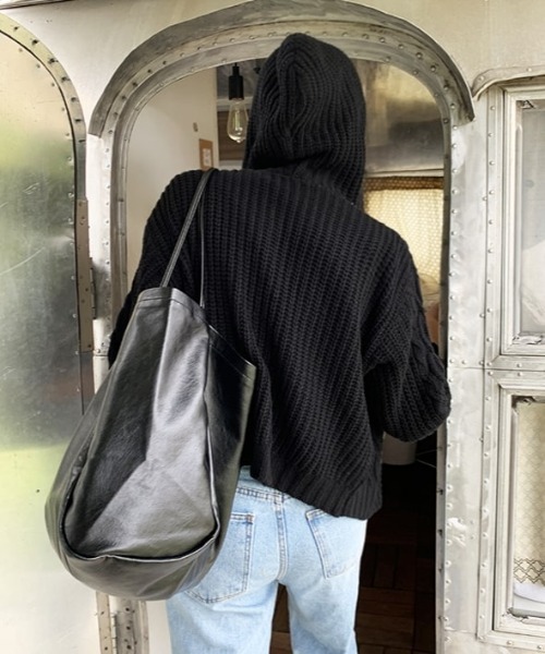 NANING9（ナンニング）の「NANING9 ニットジップパーカー（パーカー・レディース・ブラック・FREE）」の11枚目の写真