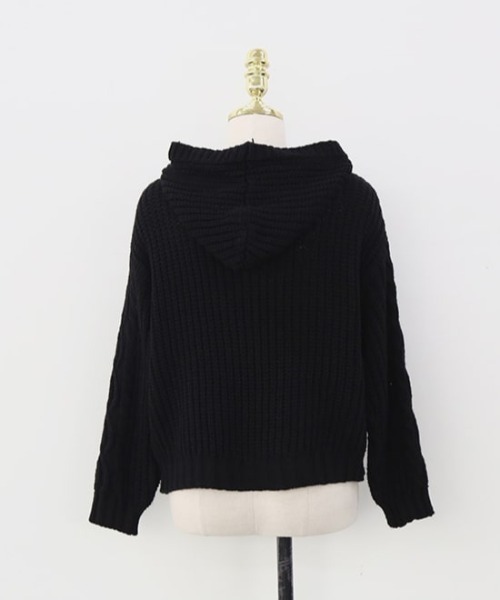 NANING9（ナンニング）の「NANING9 ニットジップパーカー（パーカー・レディース・ブラック・FREE）」の15枚目の写真