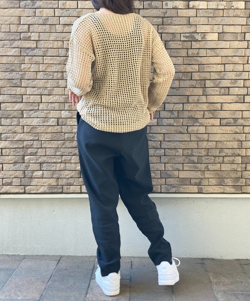 Loco Ocean（ロコオーシャン）の「ルーズ メッシュ シアーニットプルオーバー（ニット/セーター・レディース・ホワイト/ブラック/ベージュ/ブラウン・FREE）」の20枚目の写真