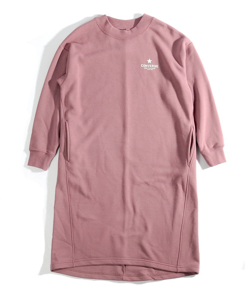 CONVERSE（コンバース）の「【neos -addictive design-】CONVERSE コンバース ルーズシルエット ロゴ スウェット ロング ワンピース（ワンピース・レディース・チャコールグレー/パープル/オフホワイト・MEDIUM/LARGE）」の18枚目の写真