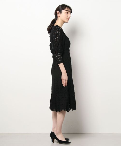 セルフォード　レースマーメイドワンピース CELFORD セルフォード レースマーメイドワンピースドレス ブルー