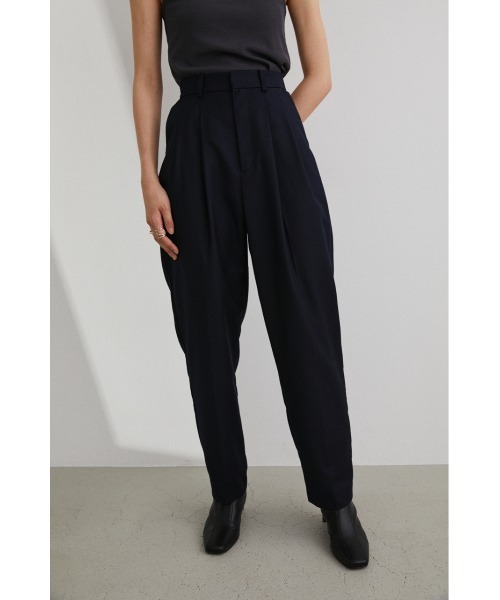 STYLEMIXER(スタイルミキサー)の「ダブルタックパンツ(スラックス・レディース・ダークネイビー/ベージュ・SMALL/MEDIUM/X-SMALL)」の1枚目の写真