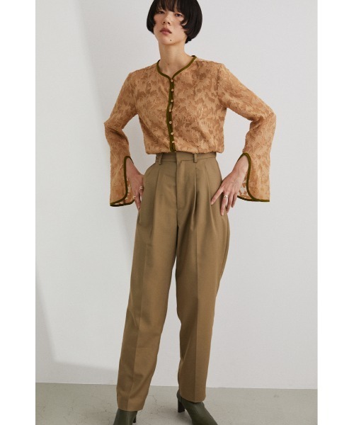 STYLEMIXER(スタイルミキサー)の「ダブルタックパンツ(スラックス・レディース・ダークネイビー/ベージュ・SMALL/MEDIUM/X-SMALL)」の14枚目の写真