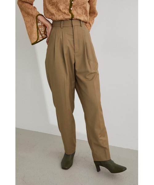 STYLEMIXER(スタイルミキサー)の「ダブルタックパンツ(スラックス・レディース・ダークネイビー/ベージュ・SMALL/MEDIUM/X-SMALL)」の5枚目の写真