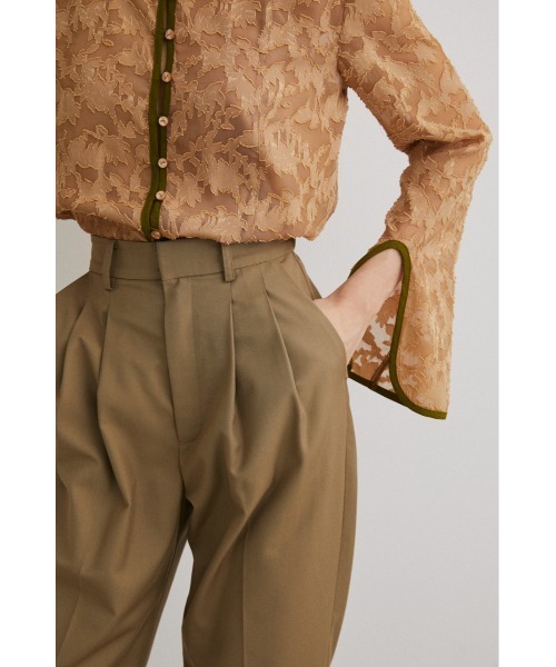 STYLEMIXER(スタイルミキサー)の「ダブルタックパンツ(スラックス・レディース・ダークネイビー/ベージュ・SMALL/MEDIUM/X-SMALL)」の12枚目の写真