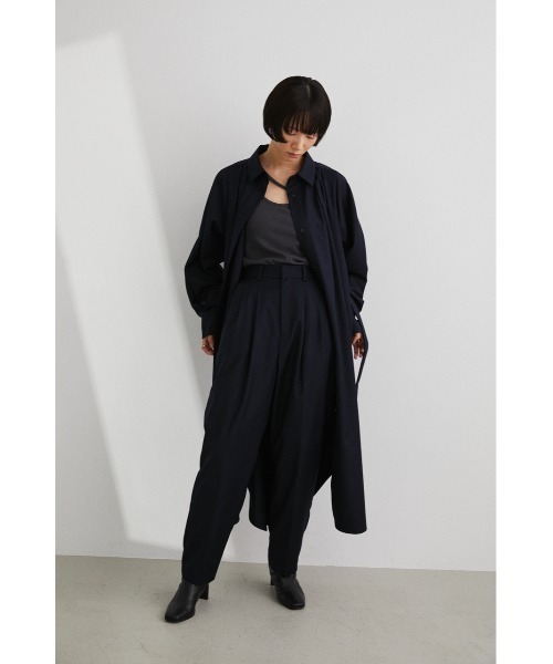 STYLEMIXER(スタイルミキサー)の「ダブルタックパンツ(スラックス・レディース・ダークネイビー/ベージュ・SMALL/MEDIUM/X-SMALL)」の15枚目の写真