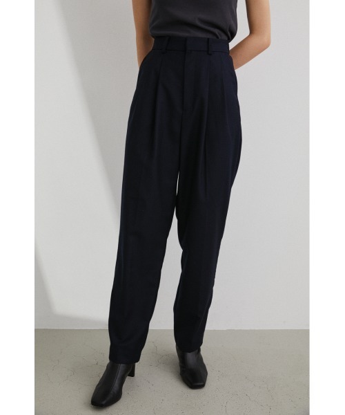 STYLEMIXER(スタイルミキサー)の「ダブルタックパンツ(スラックス・レディース・ダークネイビー/ベージュ・SMALL/MEDIUM/X-SMALL)」の6枚目の写真