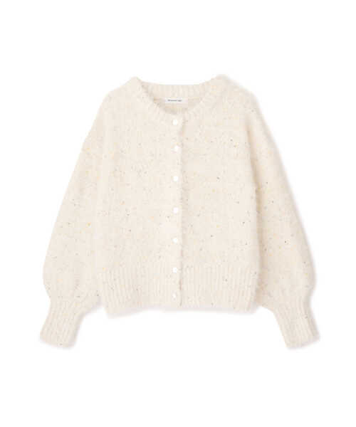 NATURAL BEAUTY BASIC（ナチュラルビューティーベーシック）の「ミックスヤーン×シャギーカーディガン（カーディガン/ボレロ・レディース・オフホワイト/ブルー/オレンジ・MEDIUM）」の16枚目の写真