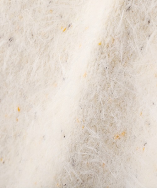 NATURAL BEAUTY BASIC（ナチュラルビューティーベーシック）の「ミックスヤーン×シャギーカーディガン（カーディガン/ボレロ・レディース・オフホワイト/ブルー/オレンジ・MEDIUM）」の17枚目の写真