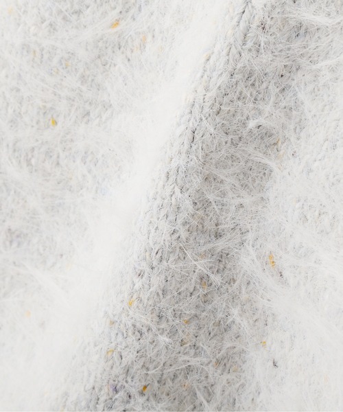 NATURAL BEAUTY BASIC（ナチュラルビューティーベーシック）の「ミックスヤーン×シャギーカーディガン（カーディガン/ボレロ・レディース・オフホワイト/ブルー/オレンジ・MEDIUM）」の7枚目の写真