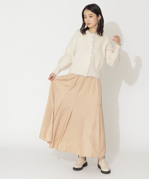 NATURAL BEAUTY BASIC（ナチュラルビューティーベーシック）の「ミックスヤーン×シャギーカーディガン（カーディガン/ボレロ・レディース・オフホワイト/ブルー/オレンジ・MEDIUM）」の14枚目の写真