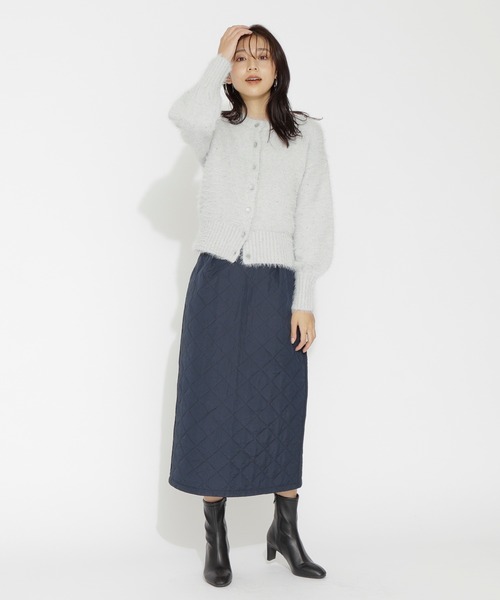 NATURAL BEAUTY BASIC（ナチュラルビューティーベーシック）の「ミックスヤーン×シャギーカーディガン（カーディガン/ボレロ・レディース・オフホワイト/ブルー/オレンジ・MEDIUM）」の11枚目の写真