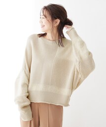 SHOO・LA・RUE | パッチワーク風デザインニットプルオーバー(ニット/セーター)