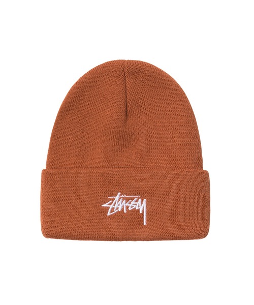 STUSSY（ステューシー）の「Stock Cuff Beanie（ニットキャップ/ビーニー・メンズ・ブラウン系その他/ブラック/ヘザーグレー/グリーン系その他/ピンク/ネイビー・ONE SIZE）」の3枚目の写真