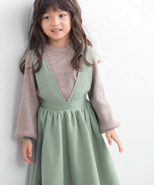 lulpini（ルルピー二）の「kids　コーデュロイ2wayジャンパースカート（スカート・キッズ・ピンク/ミント・S/M/L）」の18枚目の写真