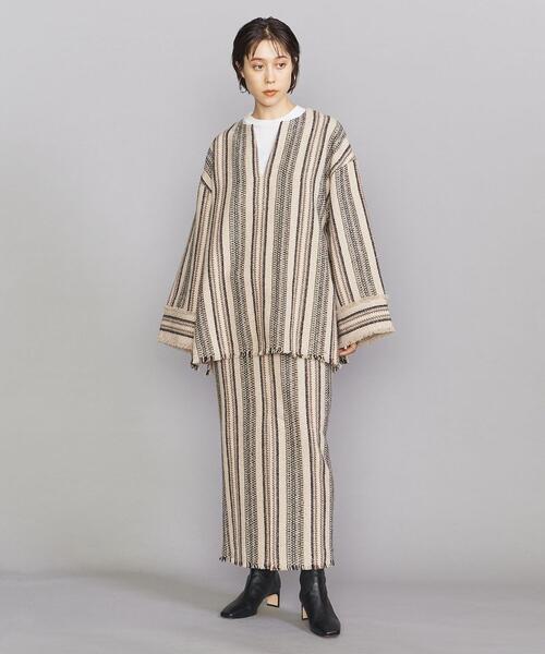 BEAUTY&YOUTH UNITED ARROWS(ビューティーアンドユースユナイテッドアローズ)の「BY ストライプツイード タイトスカート(スカート・レディース・ベージュ・S/M)」の6枚目の写真