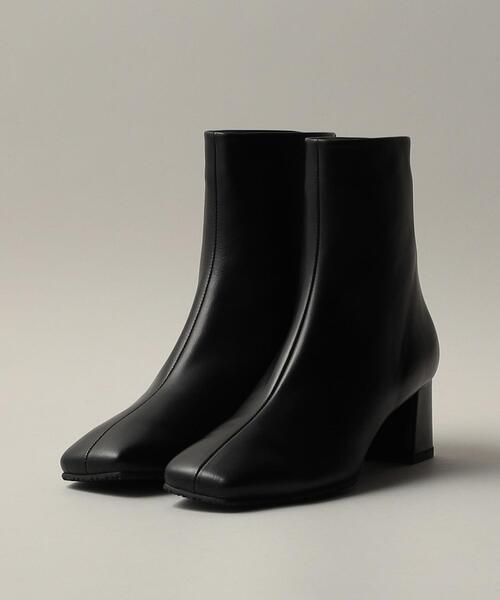 ODETTE E ODILE(オデットエオディール)の「スクエアトゥ ショートブーツ55*↓↑(ブーツ・レディース・ベージュ/モカ/ブラック・23.5cm/24cm/23cm/21.5cm/22cm/22.5cm/24.5cm/25cm)」の2枚目の写真