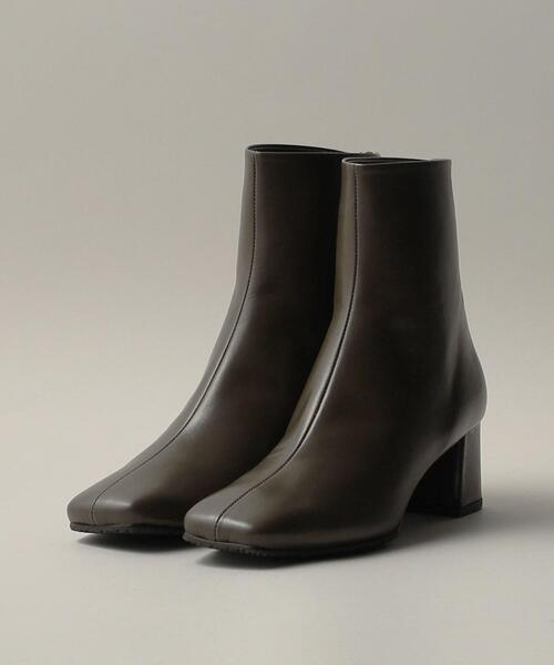 ODETTE E ODILE(オデットエオディール)の「スクエアトゥ ショートブーツ55*↓↑(ブーツ・レディース・ベージュ/モカ/ブラック・23.5cm/24cm/23cm/21.5cm/22cm/22.5cm/24.5cm/25cm)」の3枚目の写真