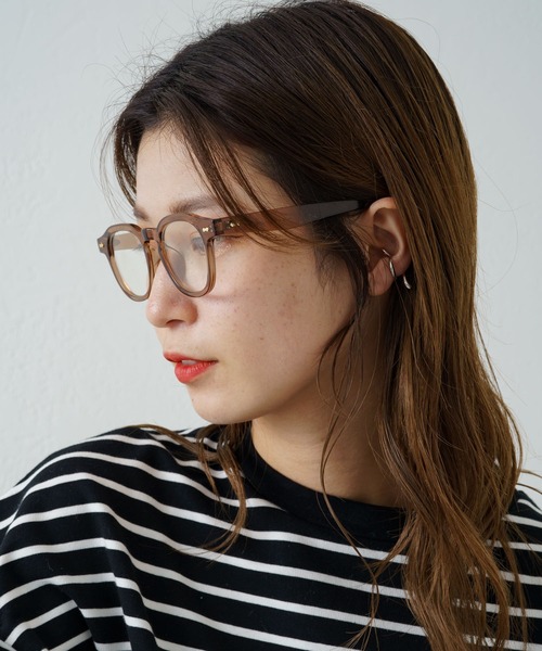 Kastane（カスタネ）の「太フレームメガネ（メガネ・レディース・ブラウン/ブラック/クリア・FREE）」の16枚目の写真
