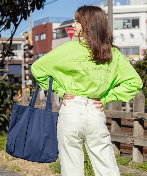 L'DEZA(エルデゼ)の「オーバーサイズ プリントロンT(Tシャツ/カットソー・レディース・ホワイト/ライム・L/XXL)」の15枚目の写真
