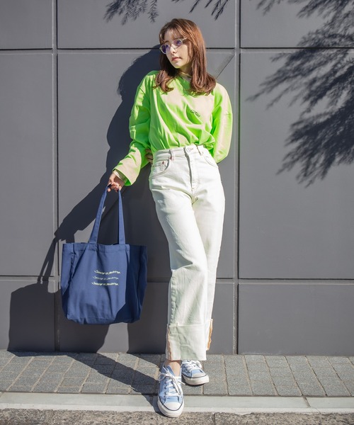 L'DEZA(エルデゼ)の「オーバーサイズ プリントロンT(Tシャツ/カットソー・レディース・ホワイト/ライム・L/XXL)」の16枚目の写真