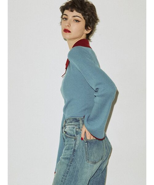 jouetie（ジュエティ）の「バイカラーニット【WEB限定】（ニット/セーター・レディース・ブラック/ブルー/パープル・MEDIUM）」の12枚目の写真