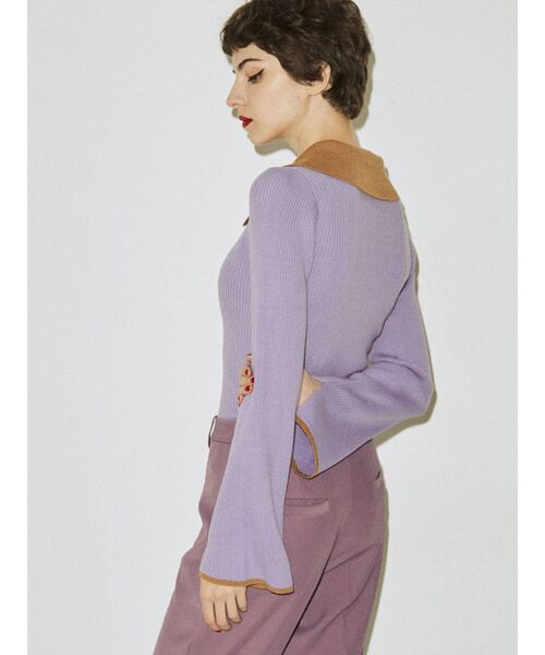 jouetie（ジュエティ）の「バイカラーニット【WEB限定】（ニット/セーター・レディース・ブラック/ブルー/パープル・MEDIUM）」の20枚目の写真