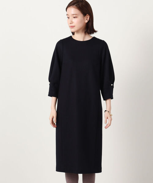 セール】パール付き圧縮ウールワンピース（ワンピース）｜NOLLEY'S