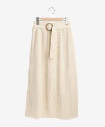 MAJESTIC LEGON | ベルト付きケーブルロングスカート(スカート)