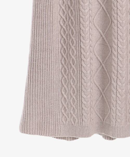 MAJESTIC LEGON（マジェスティックレゴン）の「ベルト付きケーブルロングスカート（スカート・レディース・ブラック/ベージュ/アイボリー/グレー・MEDIUM）」の7枚目の写真