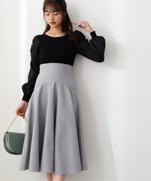 PROPORTION BODY DRESSING（プロポーションボディドレッシング）の「シアースリーブリブニット / 1212170201（ニット/セーター・レディース・ホワイト系その他/パープル系その他/ブラック・MEDIUM/SMALL）」の3枚目の写真